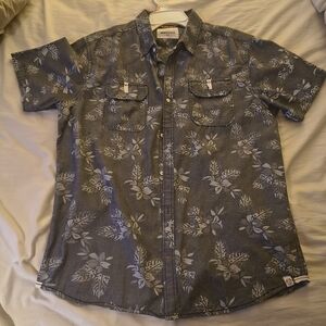 Paper Denim & Cloth Gray Floral Button-Down Shirt